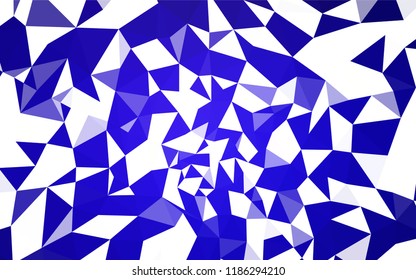 Dark BLUE vector shining triangular cover. Shining colorful illustration with triangles. New template for your brand book.