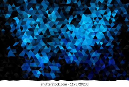 Dark BLUE vector shining triangular background. Modern geometrical abstract illustration with gradient. The elegant pattern can be used as part of a brand book.