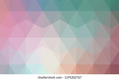 Dark BLUE vector shining triangular cover. Elegant bright polygonal illustration with gradient. Triangular pattern for your design.