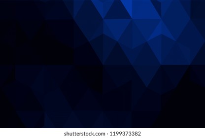 Dark BLUE vector shining triangular layout. Modern abstract illustration with triangles. Brand new design for your business.