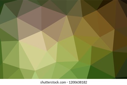 Dark BLUE vector shining triangular backdrop. Creative illustration in halftone style with triangles. Pattern for a brand book's backdrop.