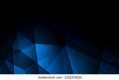 Dark BLUE vector shining triangular backdrop. Modern abstract illustration with triangles. Polygonal design for your web site.