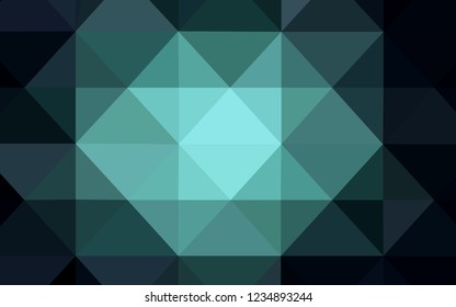 Dark BLUE vector shining triangular layout. Colorful illustration in abstract style with triangles. Triangular pattern for your business design.