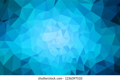Dark BLUE vector shining triangular layout. Colorful illustration in abstract style with triangles. Brand new style for your business design.