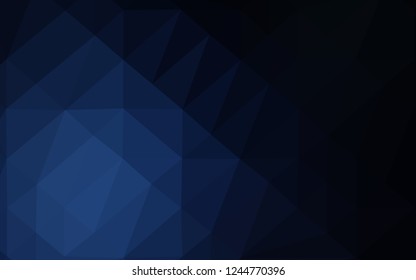 Dark BLUE vector shining triangular template. Modern geometrical abstract illustration with gradient. Template for your brand book.
