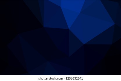 Dark BLUE vector shining triangular layout. Shining colorful illustration with triangles. A completely new design for your leaflet.