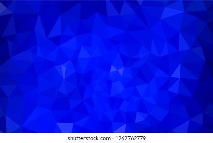 Dark BLUE vector shining triangular backdrop. Colorful abstract illustration with triangles. Textured pattern for your backgrounds.
