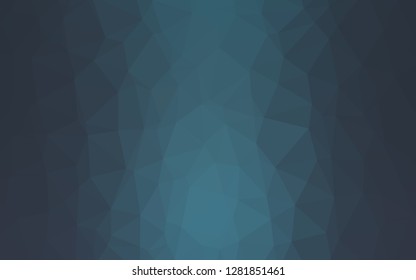 Dark BLUE vector shining triangular background. Shining illustration, which consist of triangles. Elegant pattern for a brand book.