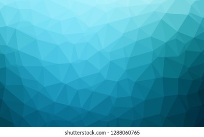 Dark BLUE vector shining triangular pattern. A vague abstract illustration with gradient. New texture for your design.
