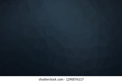 Dark BLUE vector shining triangular background. Geometric illustration in Origami style with gradient. Elegant pattern for a brand book.