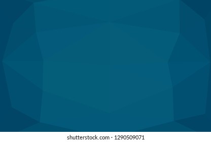Dark BLUE vector shining triangular background. Colorful illustration in abstract style with gradient. Completely new template for your business design.