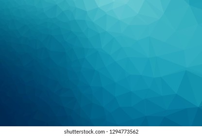 Dark BLUE vector shining triangular pattern. A sample with polygonal shapes. Elegant pattern for a brand book.