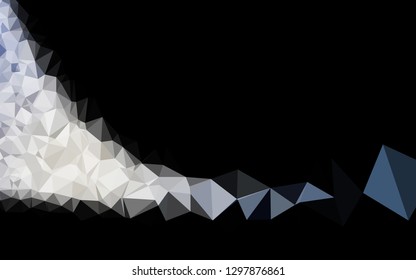 Dark BLUE vector shining triangular template. An elegant bright illustration with gradient. Completely new design for your business.