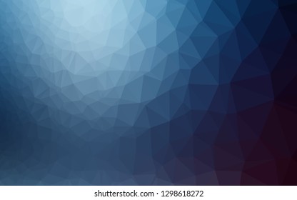 Dark BLUE vector shining triangular pattern. A sample with polygonal shapes. Textured pattern for background.