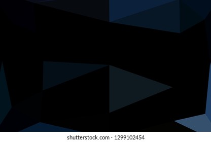 Dark BLUE vector shining triangular pattern. Colorful abstract illustration with gradient. Elegant pattern for a brand book.