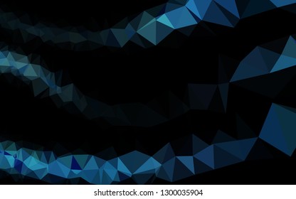 Dark BLUE vector shining triangular template. Geometric illustration in Origami style with gradient. Brand new design for your business.