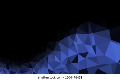 Dark BLUE vector shining triangular pattern. A completely new color illustration in a vague style. Template for a cell phone background.