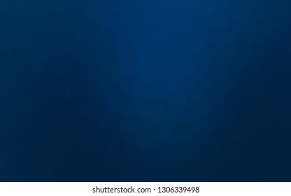 Dark BLUE vector shining triangular backdrop. Creative geometric illustration in Origami style with gradient. Completely new template for your banner.