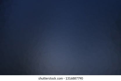 Dark BLUE vector shining triangular background. Colorful illustration in abstract style with gradient. New texture for your design.