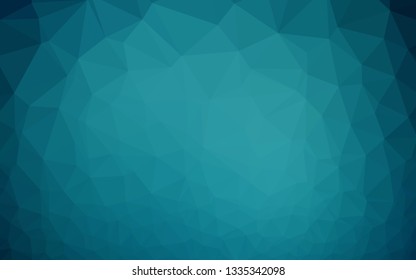 Dark BLUE vector shining triangular background. A completely new color illustration in a vague style. New texture for your design.