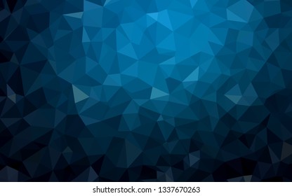 Dark BLUE vector shining triangular background. Colorful illustration in abstract style with triangles. Pattern for a brand book's backdrop.