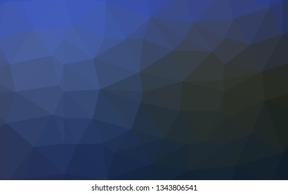 Dark BLUE vector shining triangular pattern. Modern geometrical abstract illustration with gradient. Completely new template for your business design.