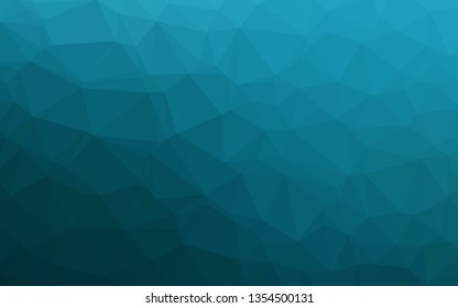 Dark BLUE vector shining triangular pattern. Shining illustration, which consist of triangles. Elegant pattern for a brand book.