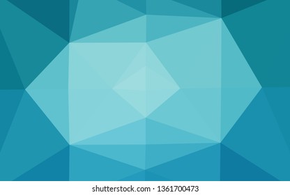 Dark BLUE vector shining triangular background. Shining illustration, which consist of triangles. Template for a cell phone background.