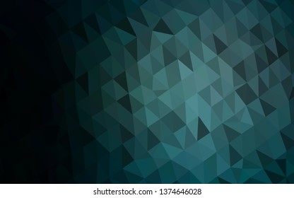Dark BLUE vector shining triangular template. Colorful abstract illustration with gradient. Template for your brand book.