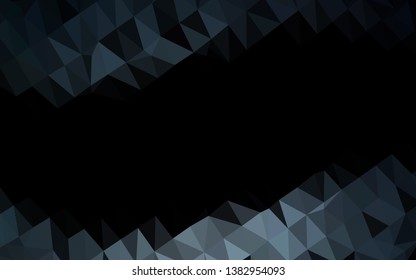 Dark BLUE vector shining triangular template. Shining illustration, which consist of triangles. Template for a cell phone background.