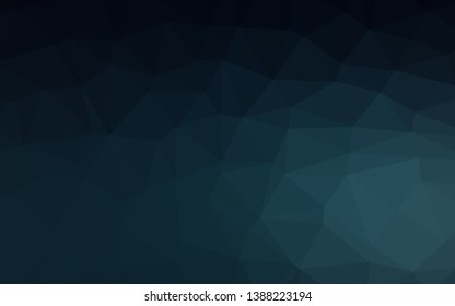 Dark BLUE vector shining triangular pattern. Colorful abstract illustration with gradient. Template for a cell phone background.