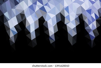Dark BLUE vector shining triangular background. Colorful abstract illustration with gradient. The best triangular design for your business.