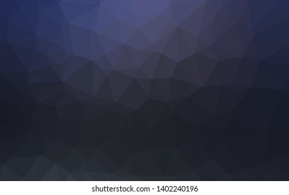 Dark BLUE vector shining triangular pattern. Modern geometrical abstract illustration with gradient. Triangular pattern for your business design.