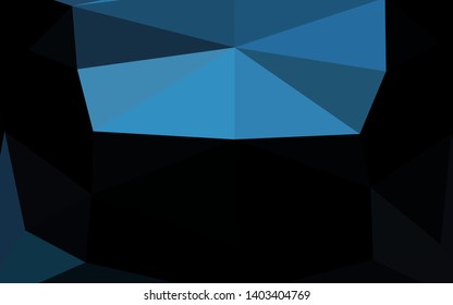 Dark BLUE vector shining triangular template. Colorful abstract illustration with gradient. Elegant pattern for a brand book.