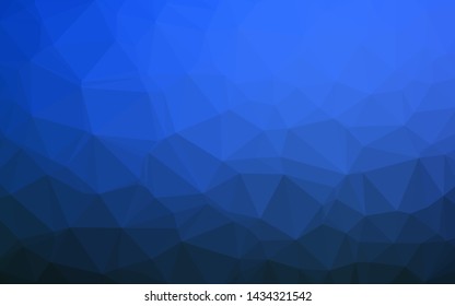 Dark BLUE vector shining triangular pattern. Brand new colorful illustration in with gradient. Elegant pattern for a brand book.