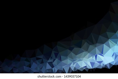 Dark BLUE vector shining triangular template. Colorful abstract illustration with gradient. Polygonal design for your web site.