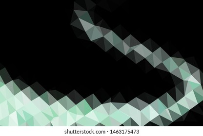 Dark BLUE vector shining triangular template. Triangular geometric sample with gradient.  Completely new template for your business design.