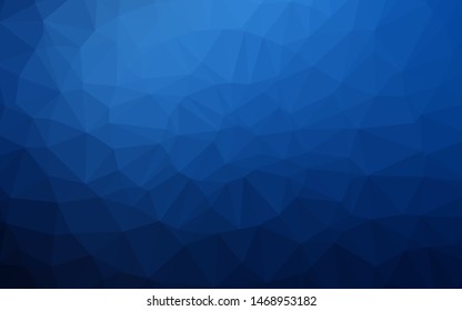 Dark BLUE vector shining triangular background. An elegant bright illustration with gradient. Brand new style for your business design.