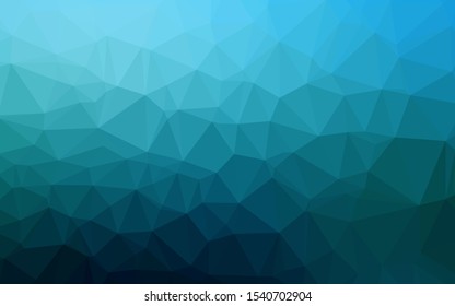 Dark BLUE vector shining triangular template. Geometric illustration in Origami style with gradient. Textured pattern for background.