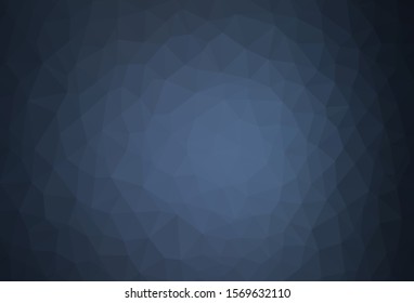 Dark BLUE vector shining triangular backdrop. Glitter abstract illustration with an elegant triangles. Brand new style for your business design.