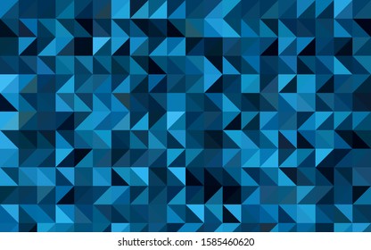 Dark BLUE vector shining triangular template. A sample with polygonal shapes. Brand-new design for your business.