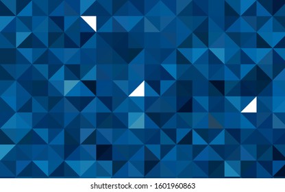 Dark BLUE vector shining triangular background. Glitter abstract illustration with an elegant design. The template can be used as a background for cell phones.