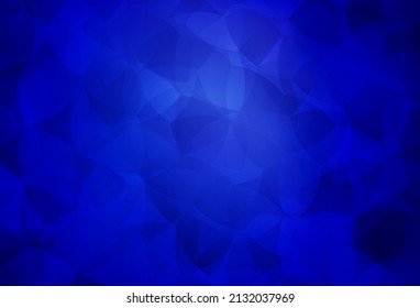 Dark BLUE vector shining triangular layout. Glitter abstract illustration with an elegant triangles. Polygonal design for your web site.