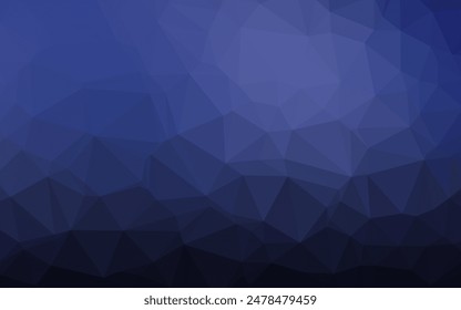 Dark BLUE vector shining triangular template. Modern geometrical abstract illustration with gradient. Template for your brand book.