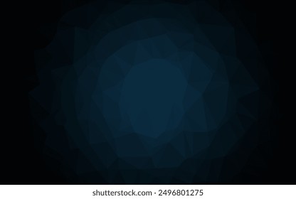 Dark BLUE vector shining triangular template. A vague abstract illustration with gradient. Elegant pattern for a brand book.