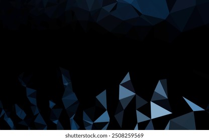 Dark BLUE vector shining triangular template. Creative illustration in halftone style with gradient. Triangular pattern for your business design.