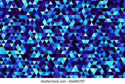 Dark BLUE vector shining triangular template. A vague abstract illustration with gradient. A completely new design for your business.
