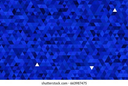 Dark BLUE vector shining triangular template. Colorful illustration in abstract style with gradient. The template can be used as a background for cell phones.