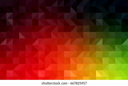 Dark BLUE vector shining triangular pattern. Geometric illustration in Origami style with gradient.  A completely new design for your business.