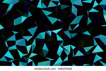 Dark BLUE vector shining triangular template. A completely new color illustration in a vague style. A new texture for your design.